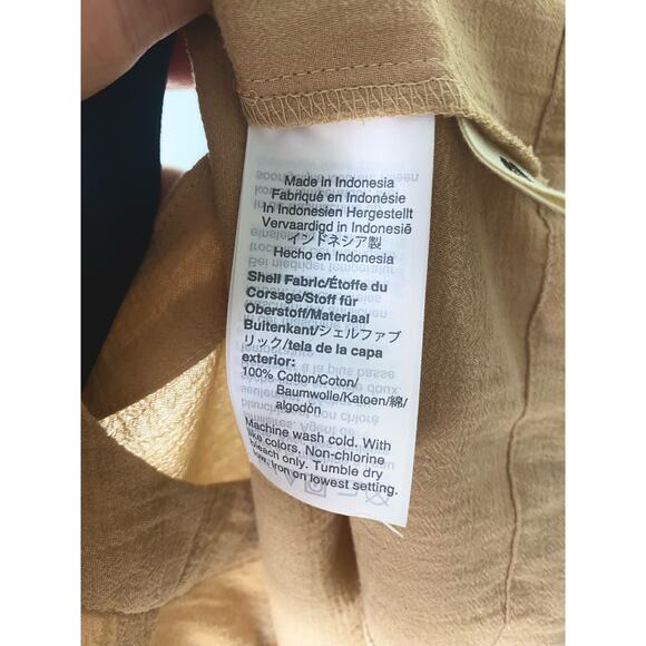 MADEWELL Beige Gauze Cotton Top US XS - Picture 14 of 14